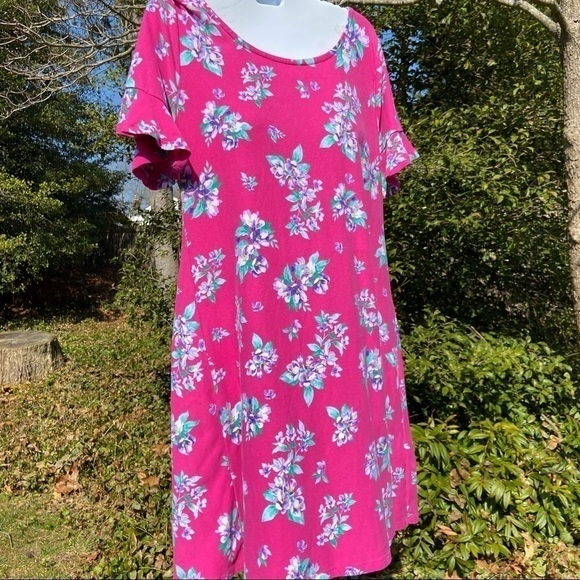 𝅺JUST Be sundress with lattice back detail in fun floral. Snatch it up fast. - Picture 2 of 8